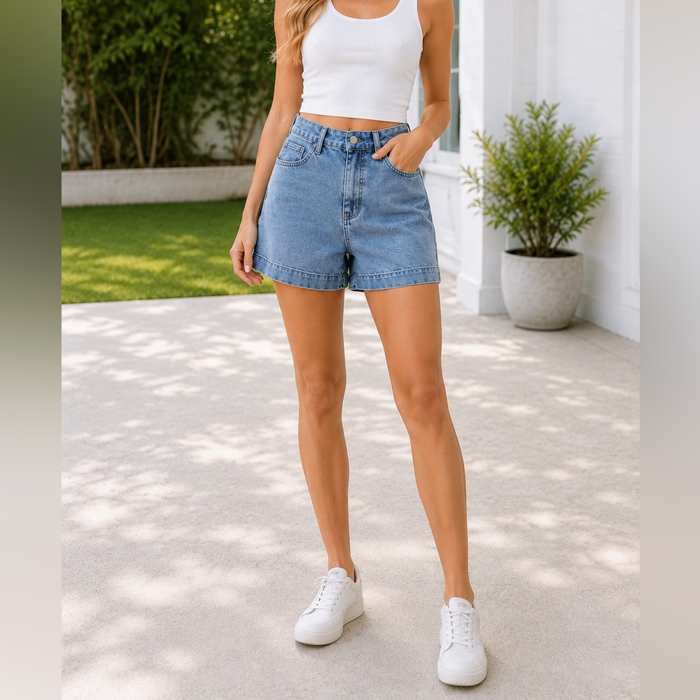 Rebecca Minkoff | High Rise Denim Shorts Light Wash Casual Summer- Size 2